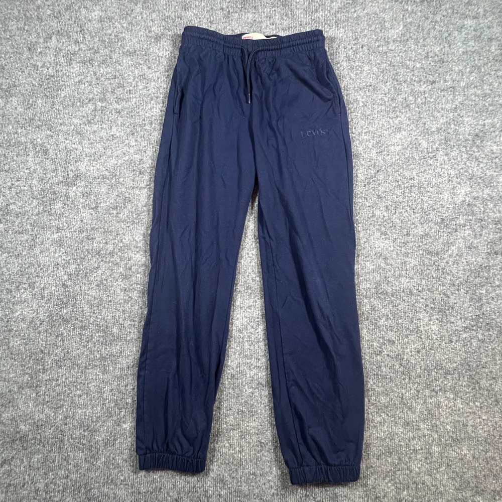 Levi's Sweat Jogger Pants Boys Medium 10-12 Navy Stretch Drawstring Athleisure